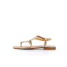 Nu pieds en cuir jaune
